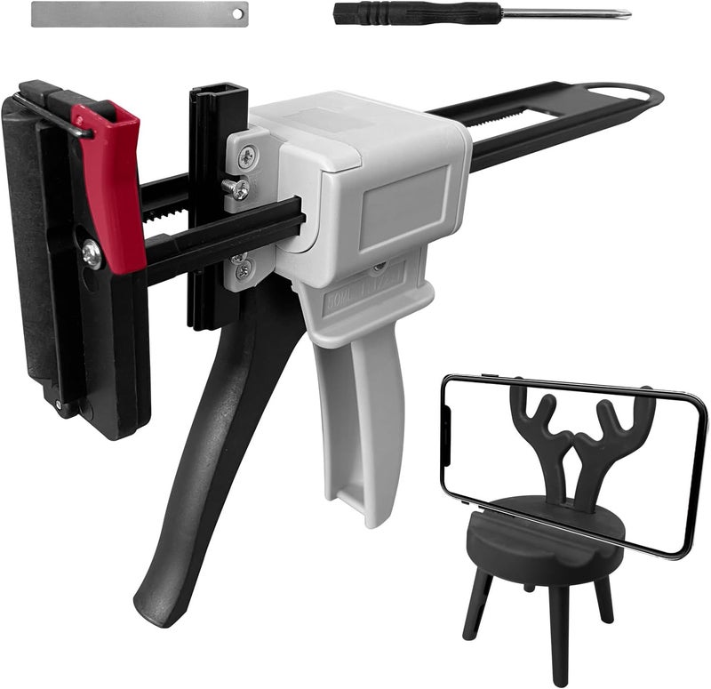 DLBEEM Toothpaste Tube Glue Gun Tube Squeezing Machine, 704 Silicone Manual Glue Gun Universal Extruder, Labor Saving Injection Glue Gun for Aluminum Tube Glue - Image 1